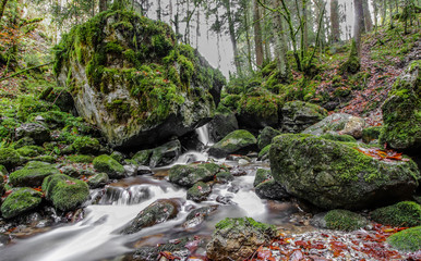 Ruisseaux de montagne en Longue Pose