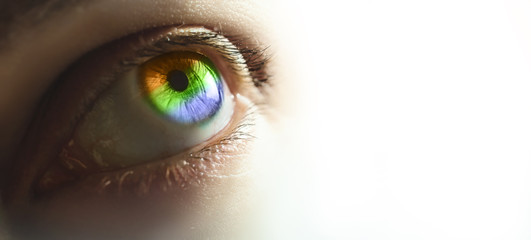 Eye with different color close-up