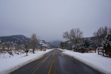 Fototapeta premium road in winter
