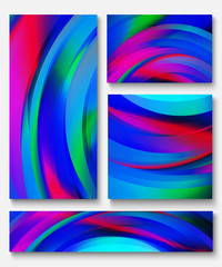 Fototapeta premium Set of vibrant backdrops