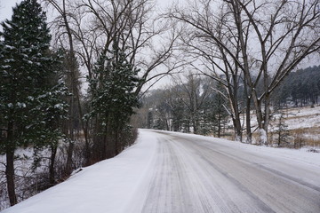 Fototapeta premium road in winter