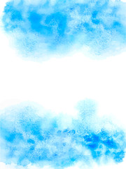 Watercolor blue abstract background. Abstract painting, backgrou