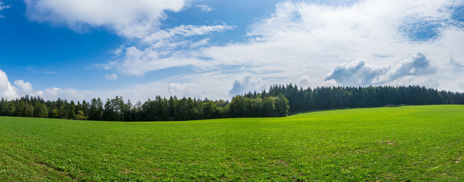 Germany, XXL panorama of perfect hiking nature landscape of black forest © Simon