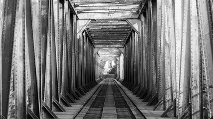 Old Bridge in Trencin Black and White