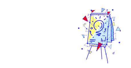 flip chart icon business info graphic financial analysis data concept sketch doodle horizontal isolated flat