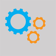 gears icon on white background