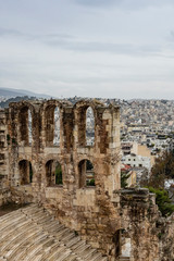 Fototapeta na wymiar Herodes theatre in Athens