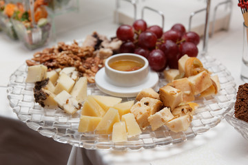 Cheese platter on banquet table