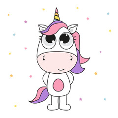 cute unicorn illustration © danijelala
