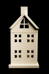 house isolated on black background