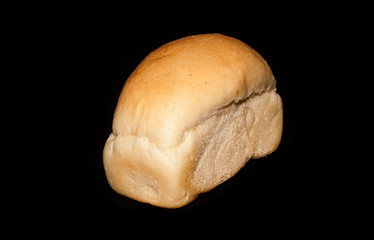 bread isolated on black background