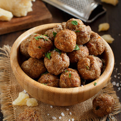 Fresh fried meatballs