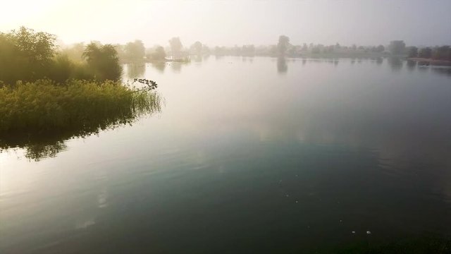 Foggy morning in Al Qudra lakes