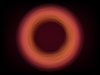 Wavy abstract gradient background. Abstract realistic layered round portal decoration with liquid orange, pink, purple waves. Vector fluid illustration. Cover layout template. Material design concept.