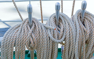 Fototapeta premium rigging on a ship