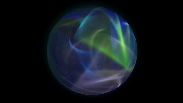 Magic ball of plasma with black and white mask