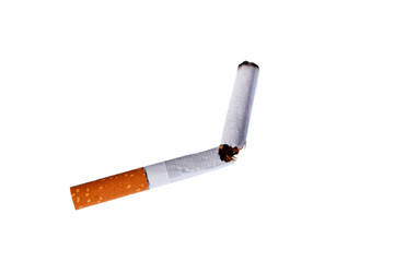 The cigarette isolated on a white background