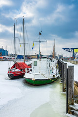 Winter im Stadthafen in Rostock