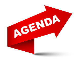 red vector banner agenda