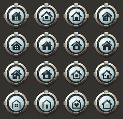 Houses icons set