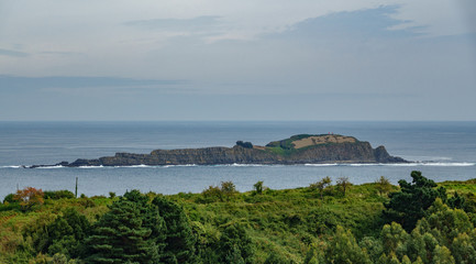 Izaro islet in the Basque Country coast