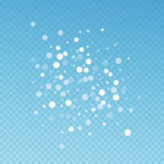 White dots Christmas background. Subtle flying sno