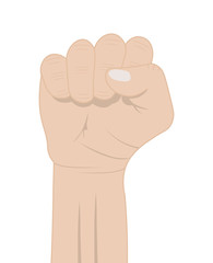 Fist up icon. Cartoon of fist up vector icon for web design isolated on white background