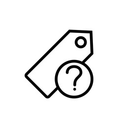 Price Tag icon. Commerce And Shopping.  Shopping Label sign. Price Question icon