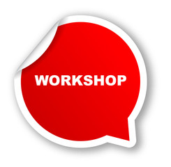 red vector banner workshop