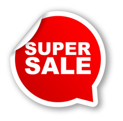 red vector banner super sale