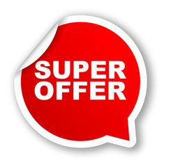 red vector banner super offer