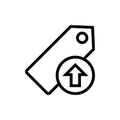 Price Tag icon. Commerce And Shopping.  Shopping Label sign. Upload icon