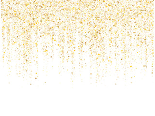 Fototapeta na wymiar Garland border gold glitter vector background illustration.