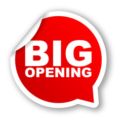 red vector banner big opening