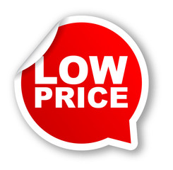 red vector banner low price