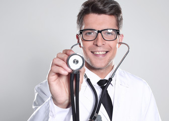 Confident male doctor