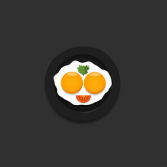 Scrambled eggs illustration