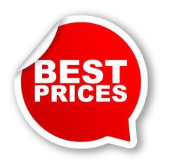 red vector banner best prices