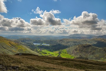 Fototapeta na wymiar Typical scenery of the lake district, United Kingdom
