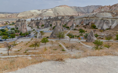 Fairy Chimneys (Pasabagi) rock formations  Zelve, Nevsehir Province, Turkey