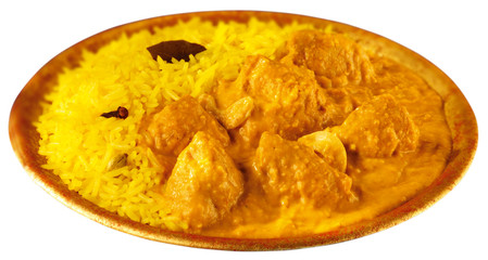 CHICKEN KORMA AND PILAU RICE