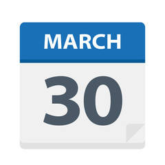 March 30 - Calendar Icon