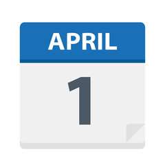 April 1 - Calendar Icon