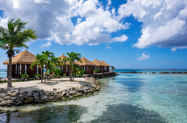 Picturesque Renaissance Islands of Aruba With Swaying Palm Trees and Private Gazebos