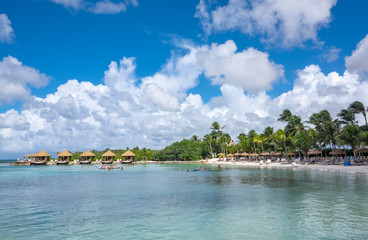 Beach Scene on the Beautiful and Tranquil Renaissance Islands of Aruba
