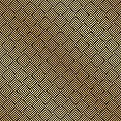 Seamless black and gold Art Deco pattern background