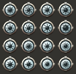 Set of sun icons