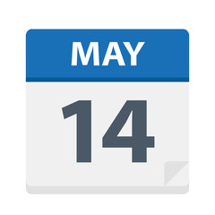 Obraz premium May 14 - Calendar Icon
