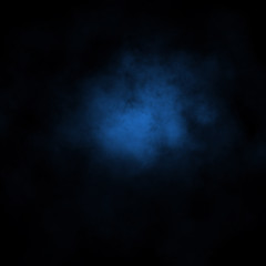 Obraz premium Blue fog and mist effect on black stage studio showcase room background.