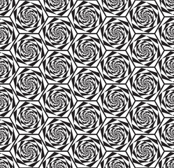 Seamless Op Art Hexagon Spiral Pattern Texture Wallpaper